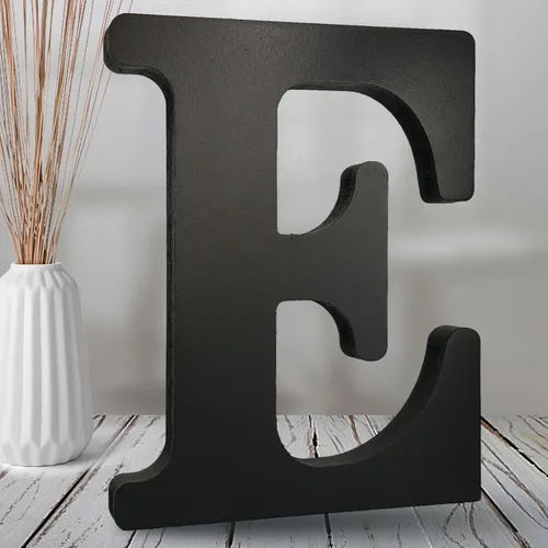Miniatura 9 de AOCEAN Letras de madera negra de 8 pulgadas Letras de madera sin terminar para decoración de Halloween Letras decorativas de pie Tablero