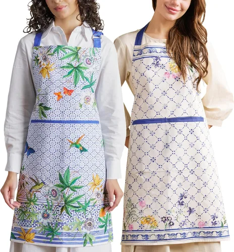 Miniatura 93 de Maison d' Hermine Delantal 100% de algodón para mujeres con bolsillo de cocina delantal de chef para hombres para cocinar primavera verano 001