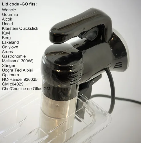 Miniatura 3 de LIPAVI C5L-GO Tapa para contenedor LIPAVI C5 Sous Vide, con corte de precisión para el Gourmia GSV130-140-150 / Wancle/Chefman/VAVA/NutriChef