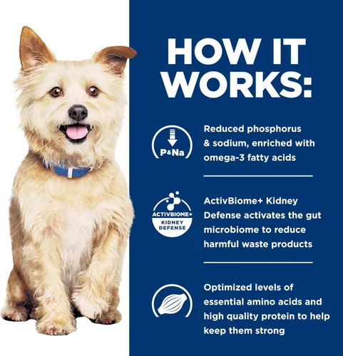 Miniatura 9 de Alimento seco para perros Hill's Prescription Diet k/d Kidney Care con cordero, dieta veterinaria, bolsa de 17.6 lb. (El empaque puede variar)