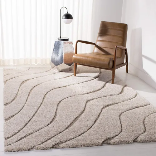 Miniatura 39 de SAFAVIEH Colección Florida Shag - Alfombra de acento de 2'3" x 4', color crema y beige, sin desprendimiento y de fácil cuidado, 1.2 pulgadas
