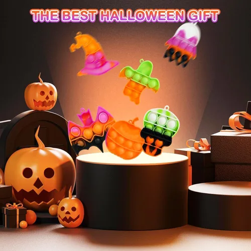 Miniatura 5 de Paquete de 24 mini juguetes sensoriales antiestrés de Halloween para niños y niñas, regalos de fiesta de Halloween, bolsas de golosinas