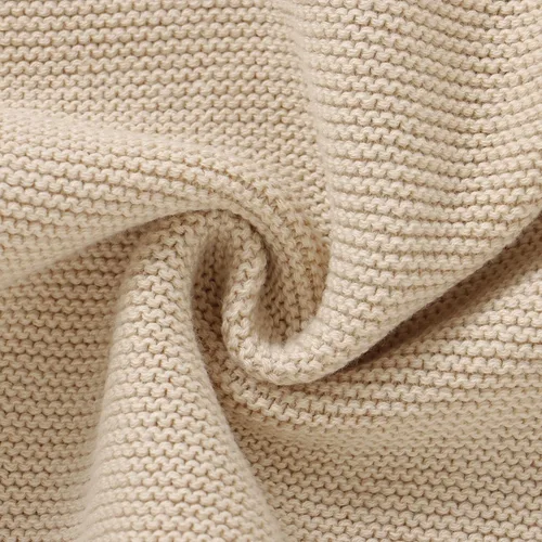 Miniatura 6 de LAWKUL Manta de seguridad suave para recién nacidos, niños y niñas, de punto para acurrucarse, cómoda, color camel, 16 x 16 pulgadas