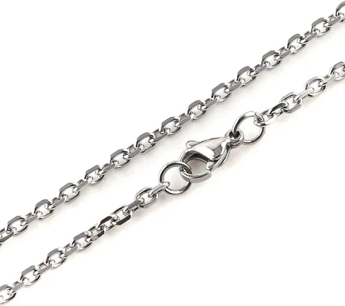 Miniatura 5 de HZMAN collar con colgante de cruz de acero inoxidable pulido, con cadena de 24 in, para hombre