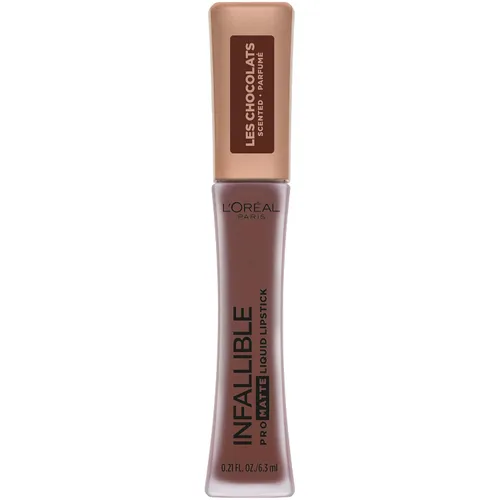 Miniatura 16 de L'Oréal Paris Cosmetics Infallible Pro Matte Les Chocolats - Lápiz labial líquido perfumado, Candy Man, 0.21 onzas líquidas