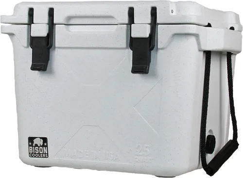 BISON COOLERS Enfriador Rotomoldeado de Durabilidad Extrema Diseñada con Carcasa Rígida, Tapa y Revestimiento | Hielera de Larga Duración con Blanco