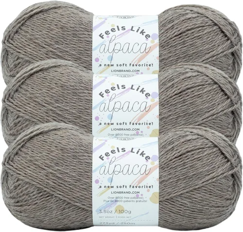 Miniatura 11 de Lion Brand Yarn Feels Like alpaca, hilo suave para tejer, borgoña, 1 paquete