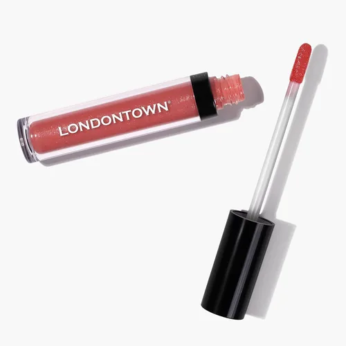 Miniatura 4 de LONDONTOWN Dainty, Sun Kissed Coral, tubo de brillo de labios de felpa, hidratante profundo, bálsamo acondicionador no pegajoso
