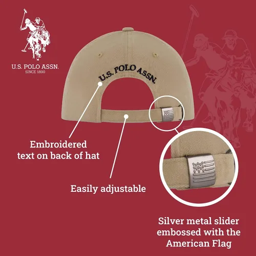 Miniatura 5 de U.S. Polo Assn. Small Polo Pony Logo Baseball Hat, 100% Cotton, Adjustable Cap