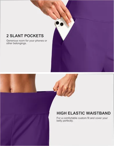 Miniatura 4 de G Gradual Pantalones cortos de natación de secado rápido para mujer de 7 pulgadas 9 pulgadas, pantalones cortos de natación de cintura alta