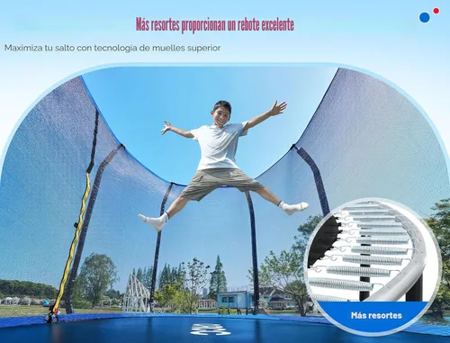 Miniatura 6 de ORCC Trampolín ovalado para exteriores con red de seguridad, trampolín de gimnasia recreativa para niños, trampolines de jardín con marco de acero