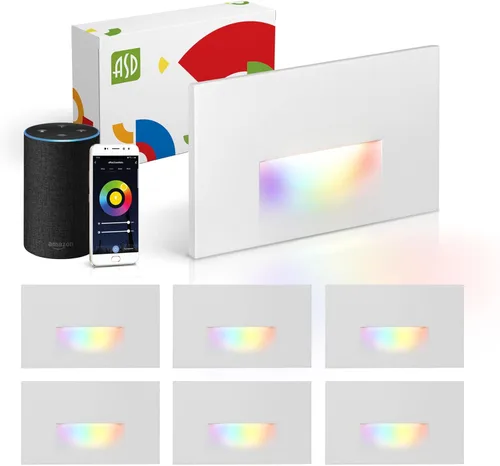 Miniatura 33 de ASD LED Luminaria de Escalera Empotrada, Iluminación de Pasada al Aire Libre del Atardecer al Amanecer 3CCT, Sensor de Movimiento, Fotocélula