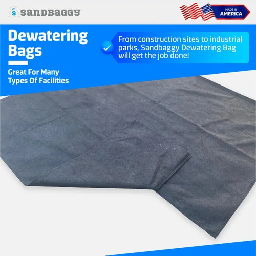 Miniatura 5 de Sandbaggy Bolsas de deshidratación – fabricadas en Estados Unidos – Filtros sedimentos, limo, aceite, lodos – Uso para sitios de construcción
