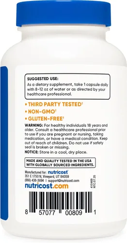Miniatura 4 de Nutricost Extracto de arándanos 180 cápsulas para 180 porciones por botella, vegetariano, sin gluten y sin OMG