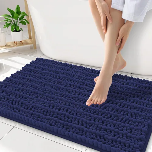 Miniatura 206 de Smiry Alfombras de Baño 24x16 pulgadas, Alfombras de Baño de Chenilla Extra Suaves y Absorbentes, Respaldo de Goma Antideslizante, Lavable a Máquina