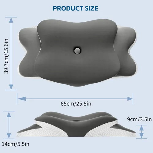 Miniatura 7 de Almohada cervical para alivio del dolor de cuello y hombros, almohada de espuma viscoelástica, almohadas ortopédicas con contorno ergonómico