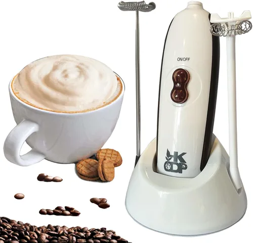 Potente varita espumadora de leche – Mezclador de bebidas de mano a pilas – Máquina de espuma de batidor eléctrico para café, lattes, capuchino,