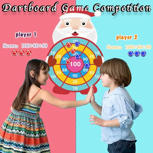 Miniatura 3 de 30” Juguetes de Juegos de Navidad para Niños, Gran Juego de Dardos de Santa Claus, Suministros de Fiesta de Navidad para Interior y Exterior