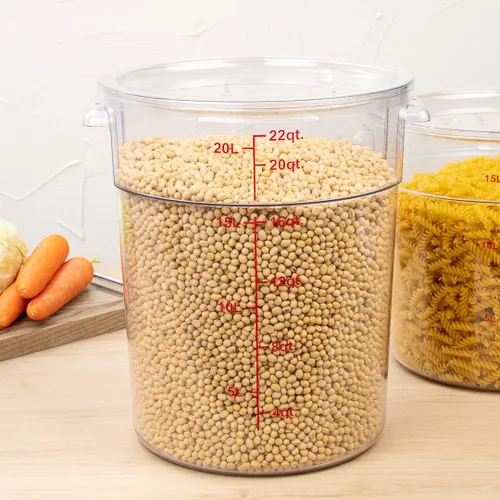 Miniatura 6 de Restaurantware Met Lux - Contenedor de almacenamiento de alimentos de 22 cuartos de galón, 1 recipiente redondo de almacenamiento comercial, tapa se
