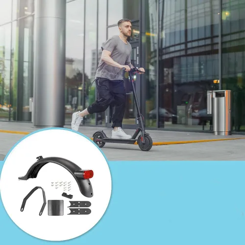 Miniatura 4 de Guardabarros trasero de scooter eléctrico para Xiaomi M365 1S/PRO/PRO2 Scooter eléctrico con gancho, luz trasera, placas en blanco
