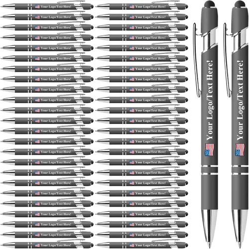 Miniatura 31 de Bolígrafos personalizados con lápiz capacitivo, bolígrafos personalizados impresos con tu logotipo o mensaje, ideales para regalos, promociones