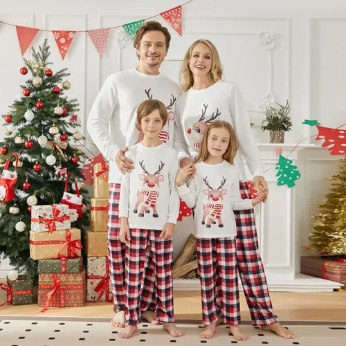 Miniatura 4 de OAKFashion Pijamas familiares de Navidad, pijamas de Navidad a juego para la familia, pijamas de Navidad