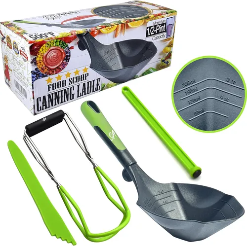 Miniatura 8 de Cucharón de sopa -500F resistente al calor y sin bisfenol A. Cuchara de cucharón antiarañazos de 8 onzas. Cucharas antiadherentes para salsa pasta.