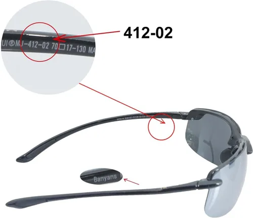 Miniatura 5 de Walleva - Lentes de repuesto para gafas de sol Maui Jim Banyans