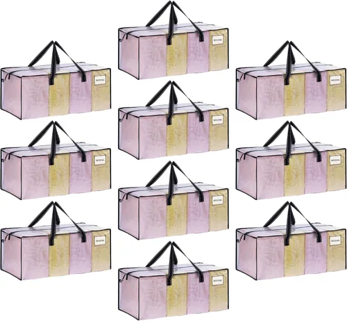 Miniatura 13 de VENO Paquete de 4 bolsas de mudanza resistentes, bolsas de embalaje transparentes para una fácil visibilidad, alternativa a las cajas de mudanza