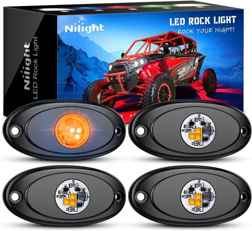 Miniatura 12 de Nilight - luz LED Rock, 4 unidades, nocturnas, para automóvil Azul