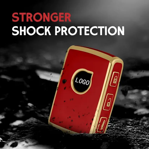 Miniatura 5 de Funda para llavero Volvo con 4 botones laterales, funda de TPU inteligente compatible con Volvo XC40 XC60 XC90 S90 XC60 XC90 XC40 S90 V90 (rojo)