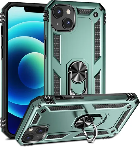 Miniatura 9 de Korecase Funda para iPhone 8, protección de cámara, armadura militar, doble capa, soporte compatible con iPhone 6 6s y iPhone 7 8, color negro