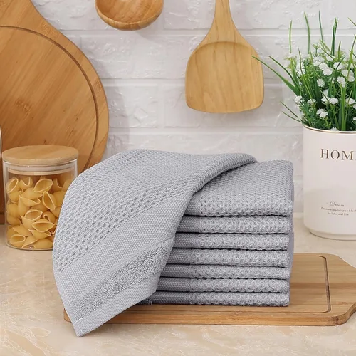 Miniatura 7 de Homaxy Paños de cocina 100% algodón, paquete de 8 – 12 x 12 pulgadas, tejido de gofre, muy suaves y absorbentes, paños de cocina de secado rápido