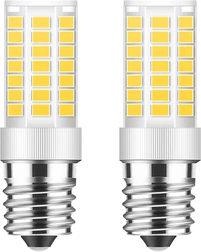 TAIYALOO Bombilla LED E17 regulable, bombilla de horno de microondas de 5 W, blanco natural 4000 K, repuesto de bombilla halógena de 40 W para
