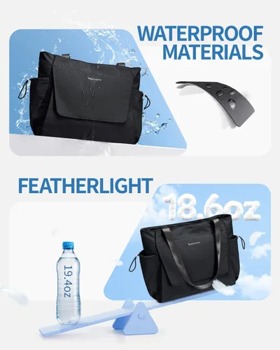 Miniatura 4 de sportsnew Bolsa para esterilla de yoga, bolsas de gimnasio para mujeres y hombres con bolsillo impermeable y gancho y bucle, almacenamiento de Negro