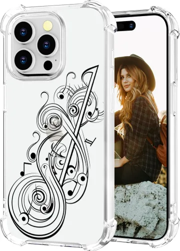 Miniatura 64 de Hungo Funda compatible con iPhone 15 Plus para mujer, diseño floral transparente, lindo, flor azul rosa Rosas Azules