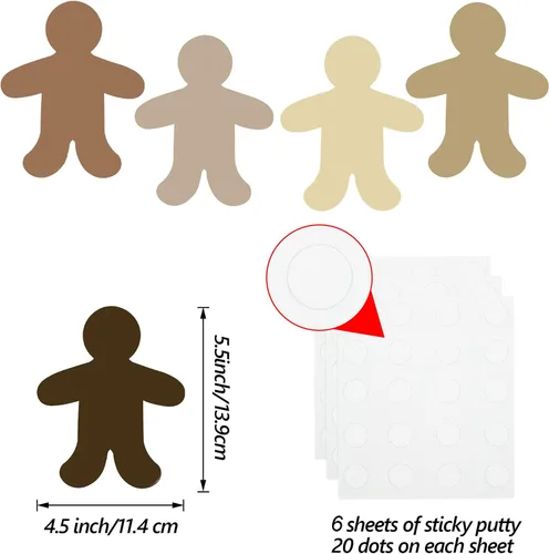 Miniatura 2 de Person Multicultural Creative Cut-Outs People Shape - Recorte de papel para que los niños diseñen y decoren, proyectos de grupo de manualidades