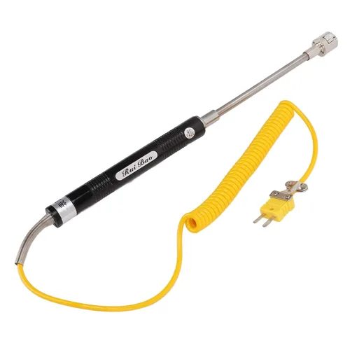 Miniatura 5 de Sensor de temperatura de termopar tipo K con funda de acero inoxidable y mango aislado Medición precisa de -58.0 °F a 932.0 °F para monitoreo