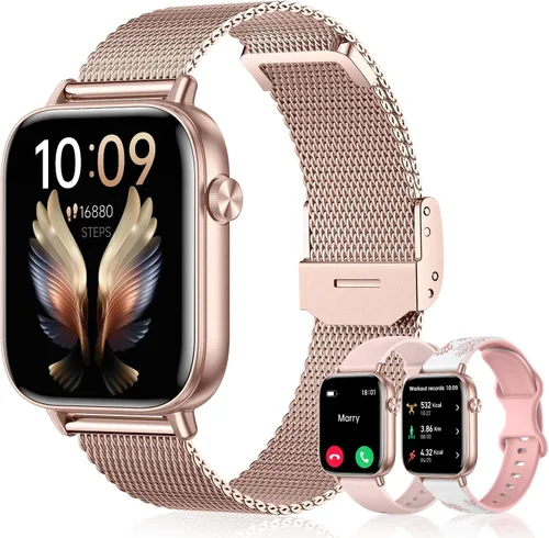 Miniatura 11 de Reloj inteligente para hombre (respuesta/hacer llamadas) 1.85 pulgadas HD Fitness Tracker Smartwatch compatible con teléfonos Android iOS