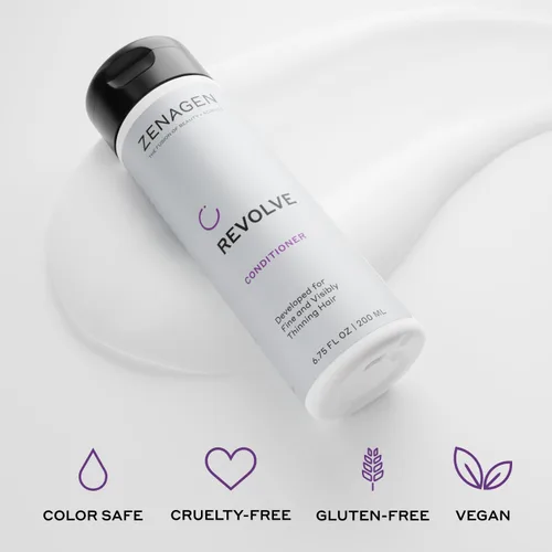 Miniatura 8 de ZENAGEN Revolve - Kit de trío para mujer Champú + acondicionador + densificador para cabello fino y visiblemente adelgazante, apoya la fuerza