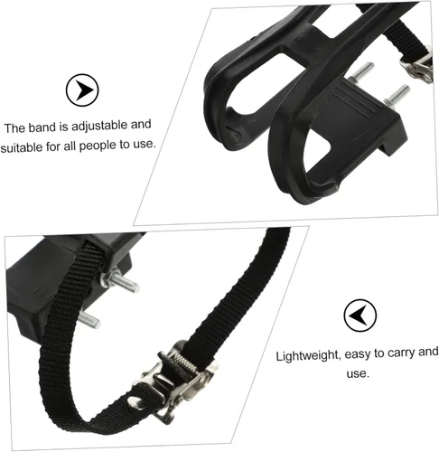Miniatura 6 de BESPORTBLE 2 juegos de ciclismo pedal dedo dedo clip correa plástico ajustable seguridad dedo del pie clips