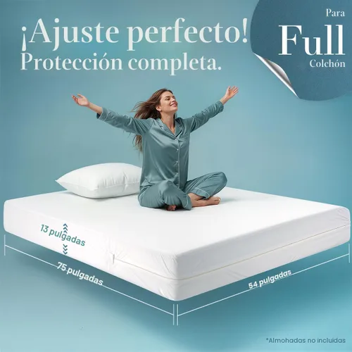 Miniatura 2 de Utopia Bedding - Protector de colchón impermeable tamaño completo, con cremallera, funda para colchón de seis lados a prueba de chinches y ácaros