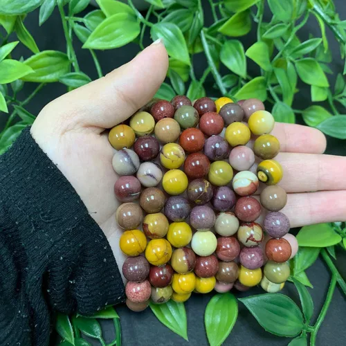 Miniatura 20 de Gem Avenue Handmade Round Bead Stretch Bracelet Unisex Natural Stone Beaded Jewelry for Men & Women, Elastic Wristband for Daily Wear