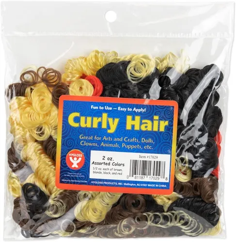 Miniatura 12 de Hygloss Cabello Rizado de Muñeca de 16 oz para Manualidades Surtido - Cabello Sintético Premium para Hacer Muñecas, Marionetas y Proyectos de Artes