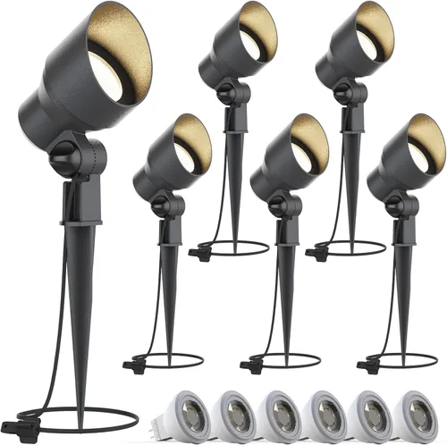 VENUS MANUFACTURING Focos de paisaje de bajo voltaje de 12 V, iluminación LED de paisaje al aire libre de 3 W, 200 lúmenes, 3000 K, luces de camino
