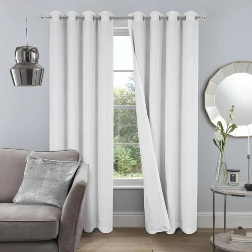 Miniatura 9 de always4u Juego de 2 cortinas de terciopelo suave blanco 100% opacas, térmicas, ahorro de energía, cortinas de terciopelo para sala de estar