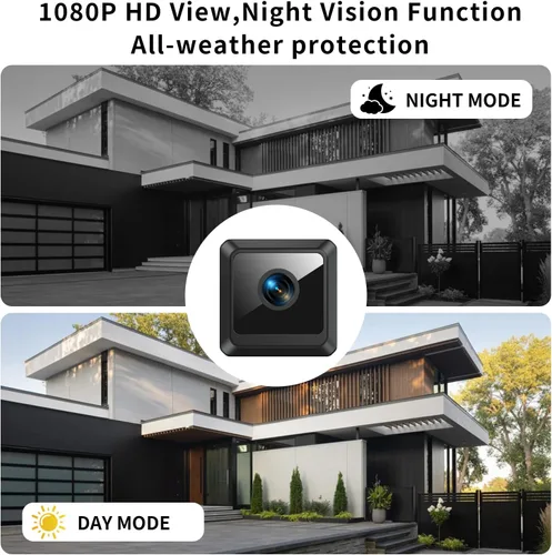 Miniatura 5 de Mini cámara oculta WiFi inalámbrica - Cámara de seguridad interior con detección de movimiento, visión nocturna, control de aplicaciones
