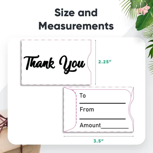 Miniatura 2 de Paquete de 25 portatarjetas de regalo con texto en inglés "Thank You", fundas de papel a granel, regalos de agradecimiento, color blanco