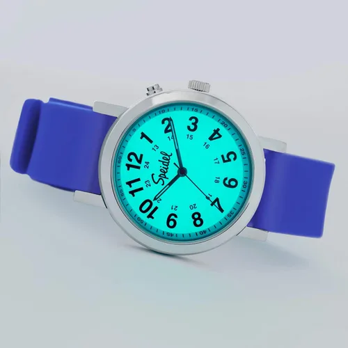 Miniatura 2 de Speidel Glow Scrub Watch™,Electroluminescent Dial,Nurses,Doctors,Students 3ATM, Engraveable Azul real