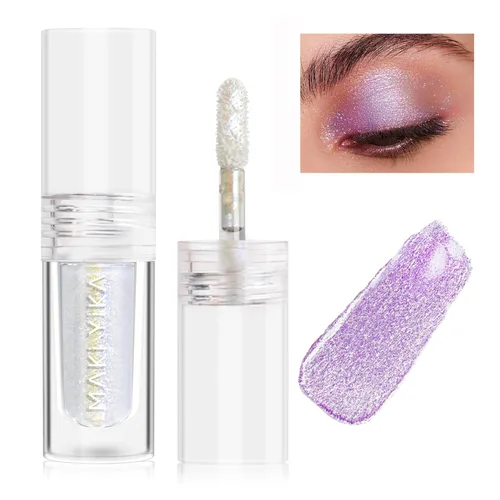 Miniatura 22 de Maki Yika Sombra de ojos líquida con brillo Ojos de camaleón metálicos Sombra de ojos multicolor cambiante de larga duración Sombra de ojos Aurora